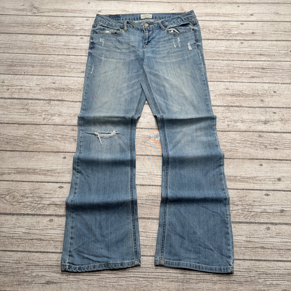 Y2K Aeropostale Jeans Women's 9/10 Blue Denim Chelsea Bootcut Relaxed Low Rise